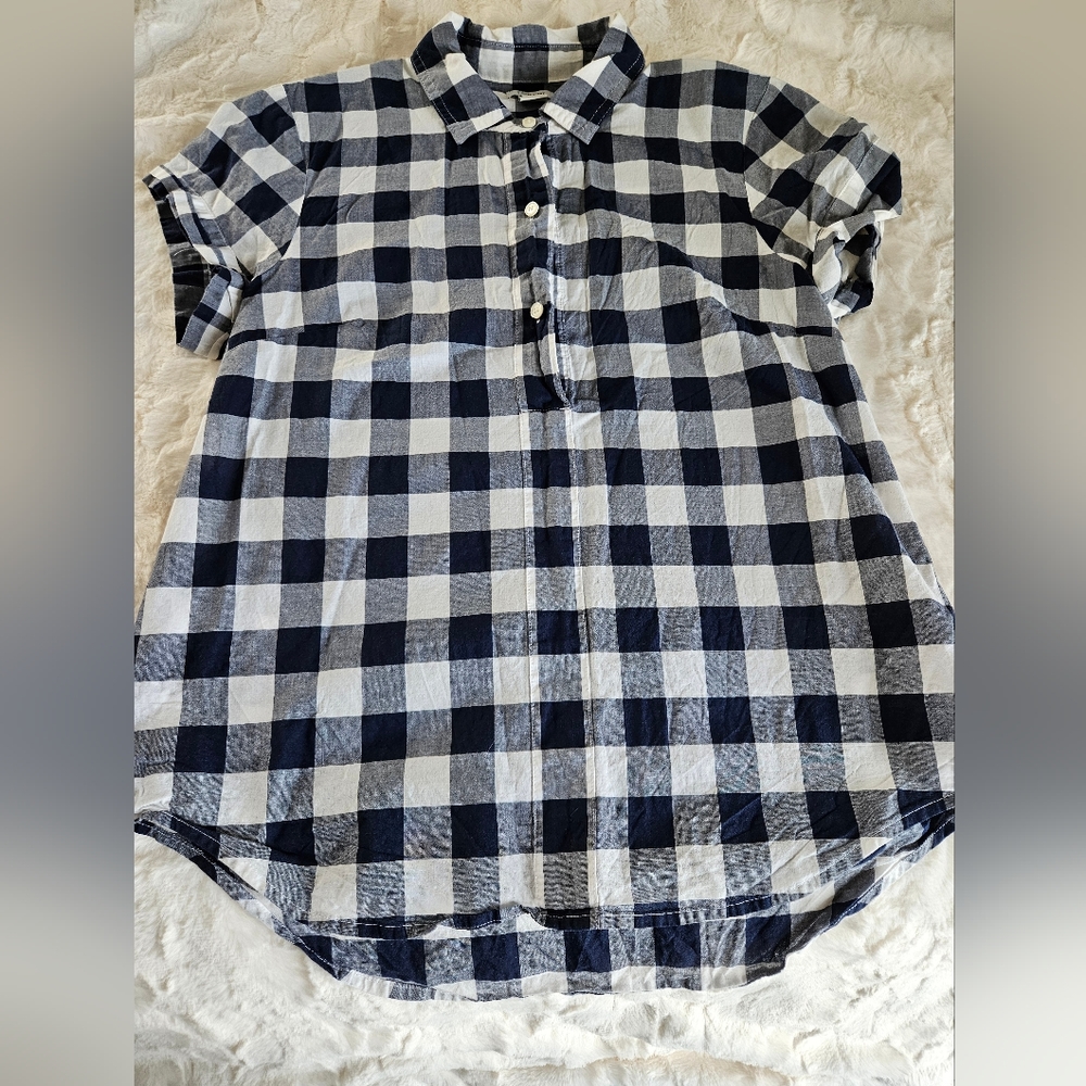 J. Crew Gingham Summer Tee size small